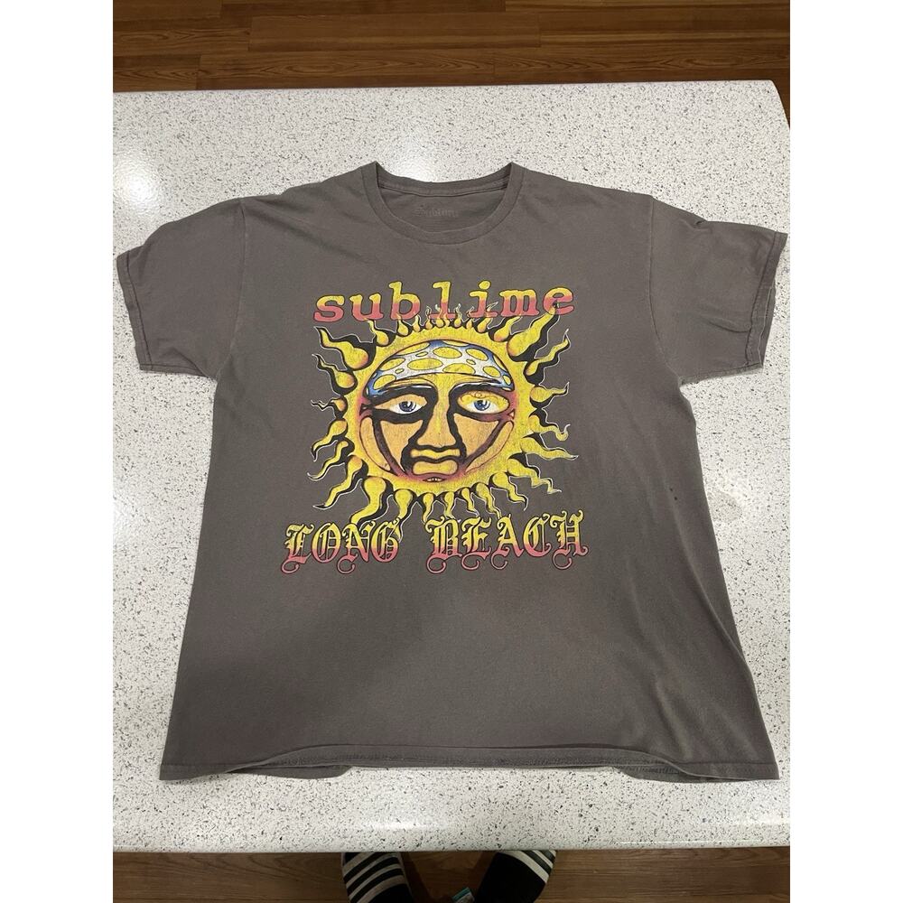 Sublime Band Short Sleeve Crew Neck Graphic T Shirt Mens Size Large L Gray